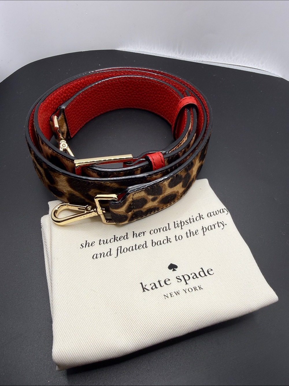 Kate Spade For Rodan Leopard Strap With Dust Bag NWT